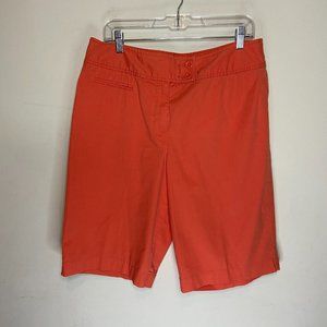 🌻Chicos Women 2.5 (US L 14) Bermuda Shorts Coral EUC